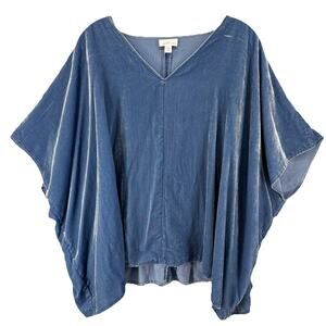 J Jill Velvet Top 💙 Boxy Relaxed Fit